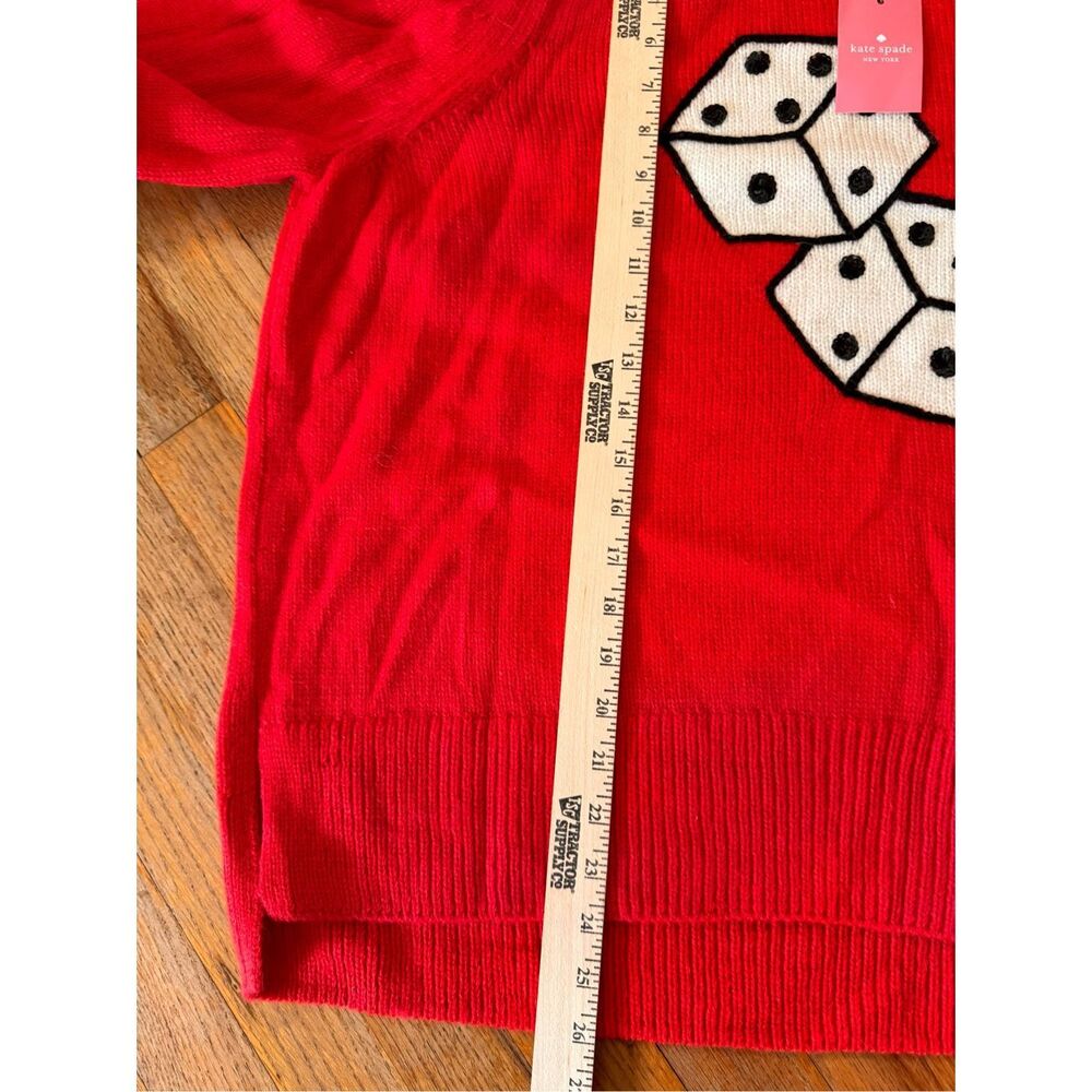 NWT Kate Spade Sequined Dice Wool Alpaca Oversized Sweater Size M - Picture 10 of 11